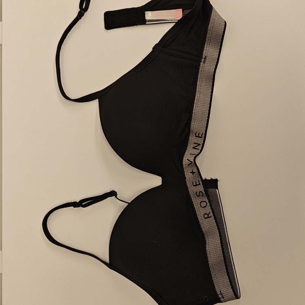 Black padded XL bra